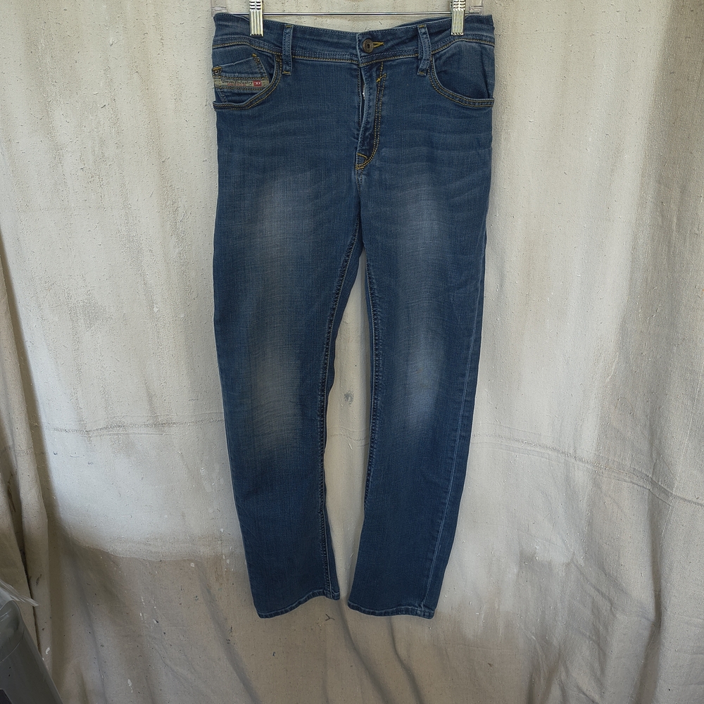 Diesel Ind Girls Size 14 Y Regular Straight Jeans Waykee J Kxain Stretch Denim
